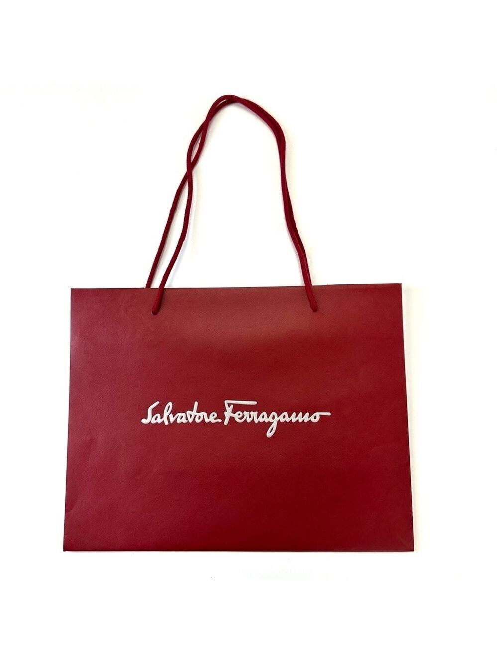 Ferragamo large paper shopping bag 15inches x 11.5inches x 7inches